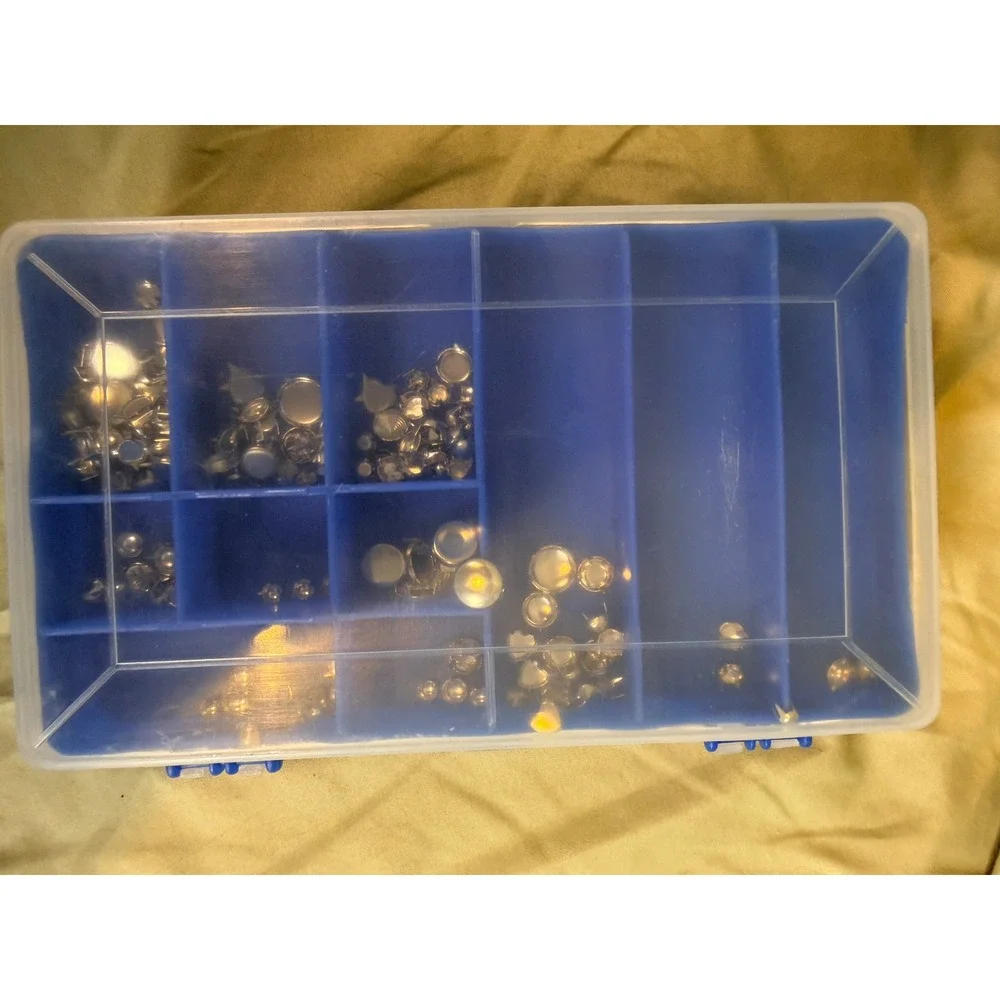 Hometool Bead Organizer 4pc Tool Set Jewelry Making Kit HT-158M Blue Pliers Case